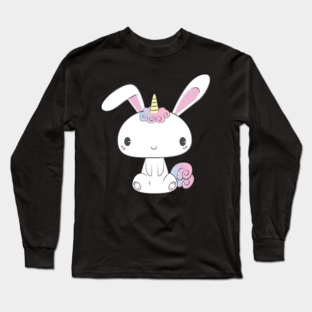 Unicorn Rabbit T-Shirt Long Sleeve T-Shirt by avshirtnation